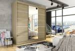 Dulap dormitor cu uși glisante ASTON VI cu oglindă